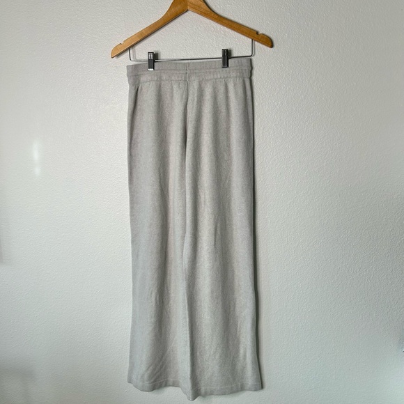 SET ACTIVE Jersey Knit Double V Cardigan & Tie Waist Wide Leg Pant in Fog Grey - Picture 10 of 13